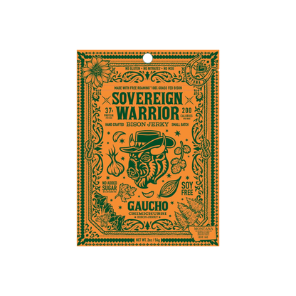 Gaucho Chimichurri Bison Jerky 2 oz – Sovereign Warrior Bison Jerky