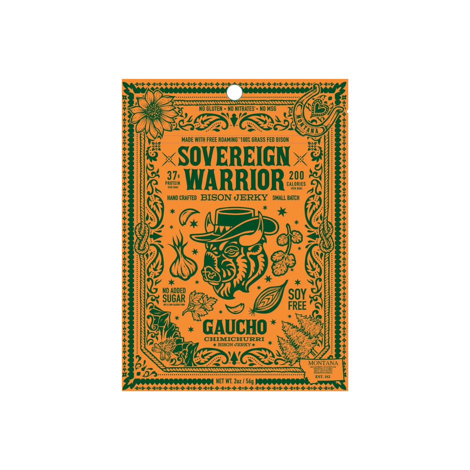 Gaucho Chimichurri Bison Jerky 2 oz – Sovereign Warrior Bison Jerky
