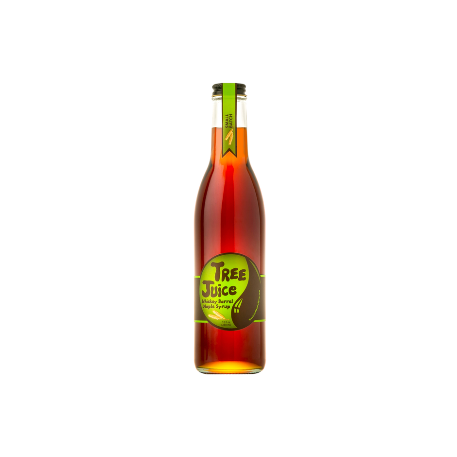 Rye Whiskey Barrel Aged Maple Syrup 12 oz – Tree Juice Maple Syrup