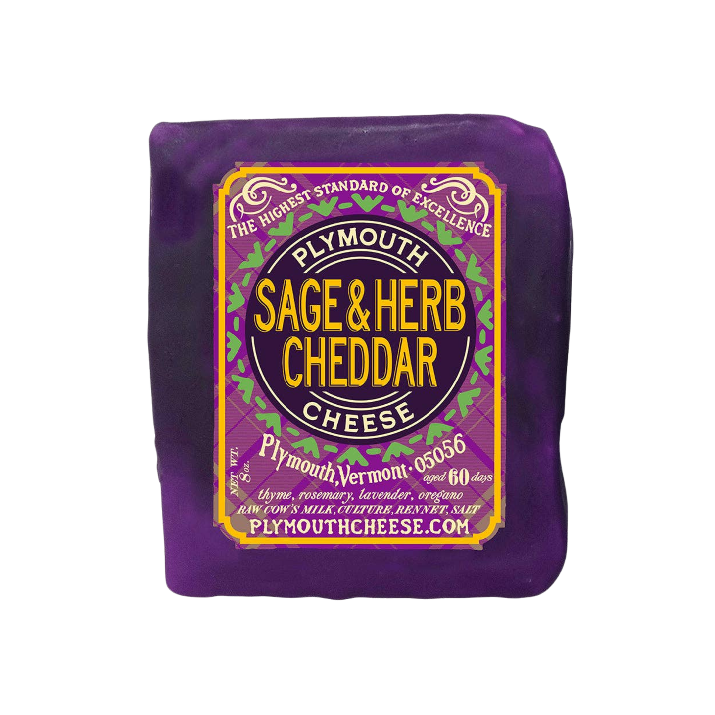 Sage & Herb Cheddar 8 oz – Plymouth Cheese