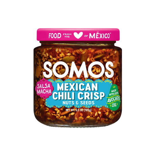 Salsa Macha Mexican Chili Crisp Nuts & Seeds SOMOS - 6.5 oz