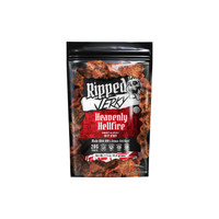 Grass-Fed Beef Jerky Heavenly Hellfire 2.5 oz - Ripped Beef Jerky