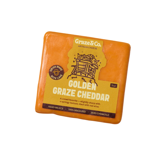 Golden Graze Cheddar 8oz Artisanal Cheese - Graze & Co