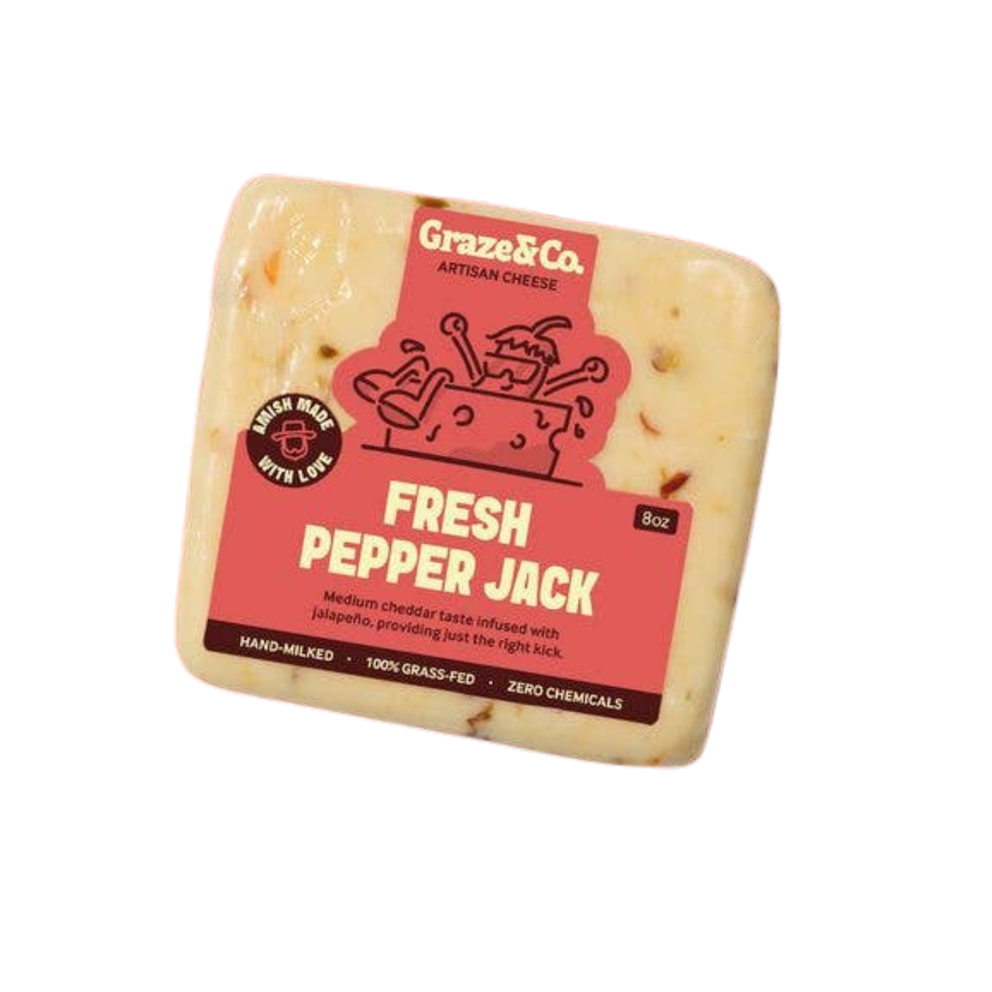 Fresh Pepper Jack 8oz Artisanal Cheese - Graze & Co