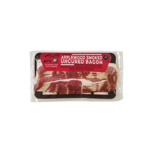 Applewood Smoked Uncured Bacon 12 oz – Zoe's Meats