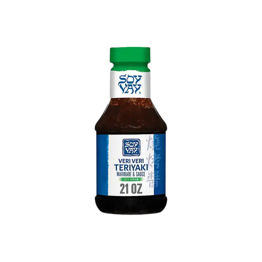Veri Veri Teriyaki Less Sodium Marinade & Sauce 21 fl oz - Soy Vay