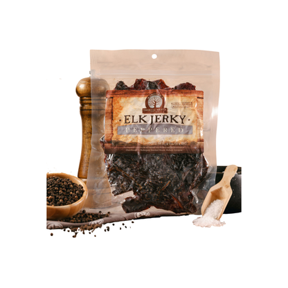 Black Peppered Elk Jerky 3 oz – Mahogany Smoked Meats