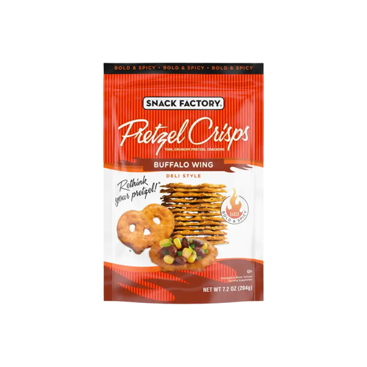 Buffalo Wing Pretzel Crisps 7.2 oz - Snack Factory