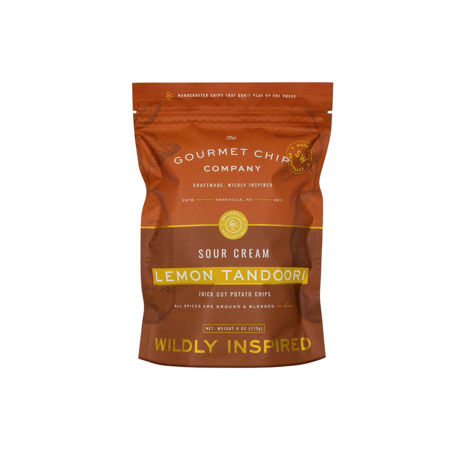Sour Cream Lemon Tandoori Thick Cut Potato Chips 4oz