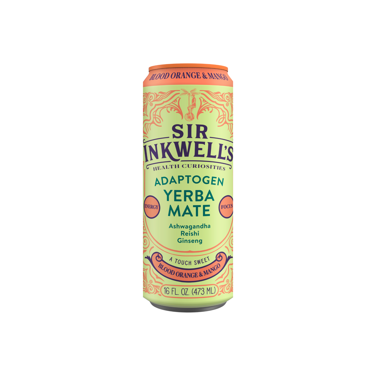 Adaptogen Infused Meyer Lemon & Mint Yerba Mate 16 oz – Sir Inkwell Health Curiosities