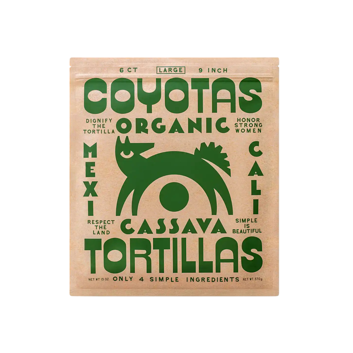 Organic Cassava Tortillas Large 13 oz – Coyota