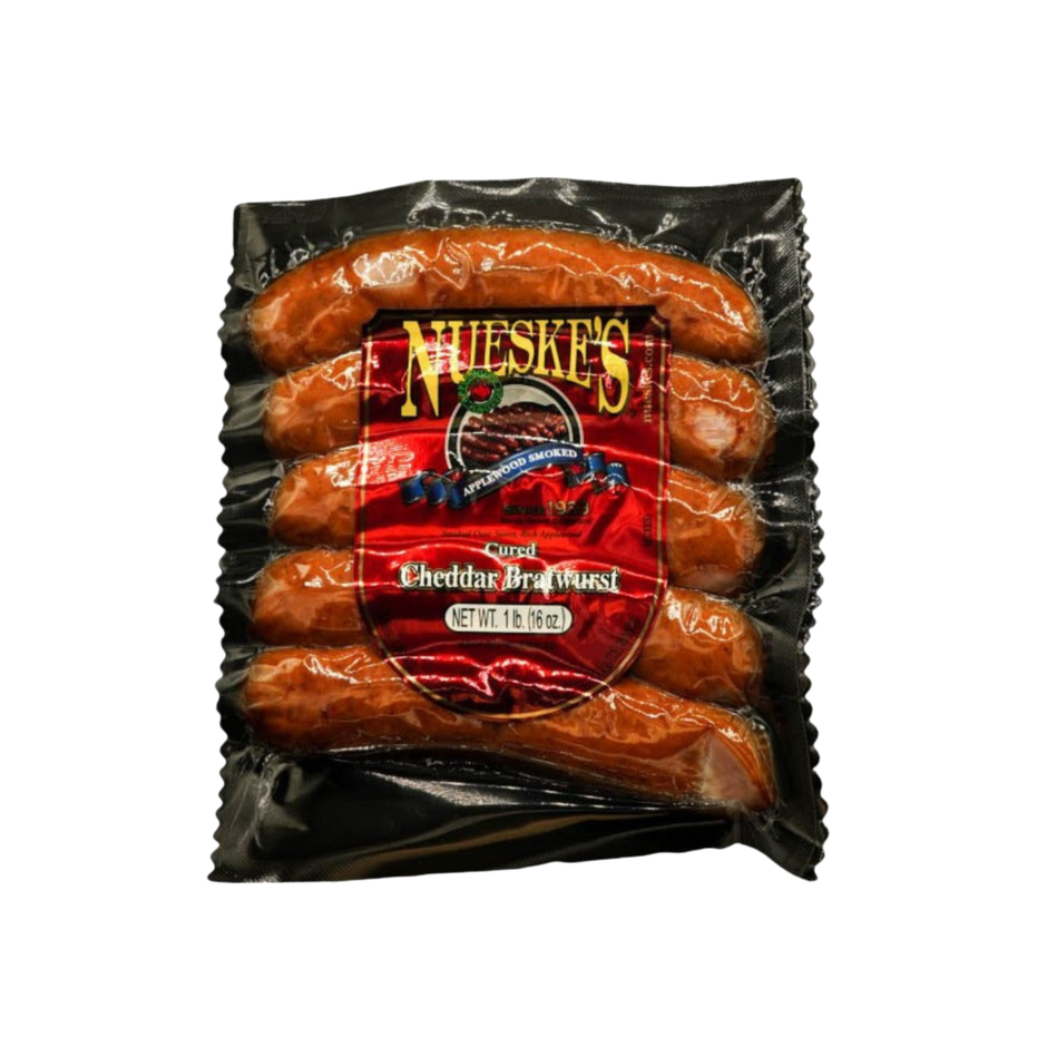 Cheddar Bratwurst 1 lb – Nueskes
