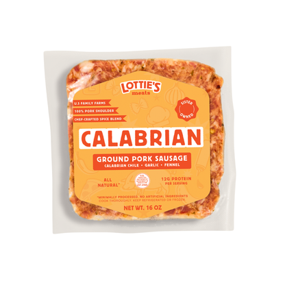 Calabrian Sausage Ground Pork Blend 16 oz – Lotties Meats