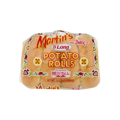 Long Potato Rolls 15 oz – Martins Potato Rolls