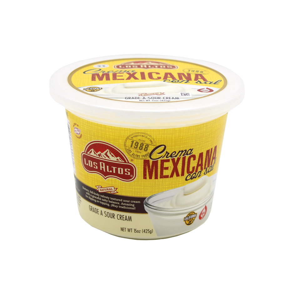 Crema Mexicana con sal 15 oz – Los Altos