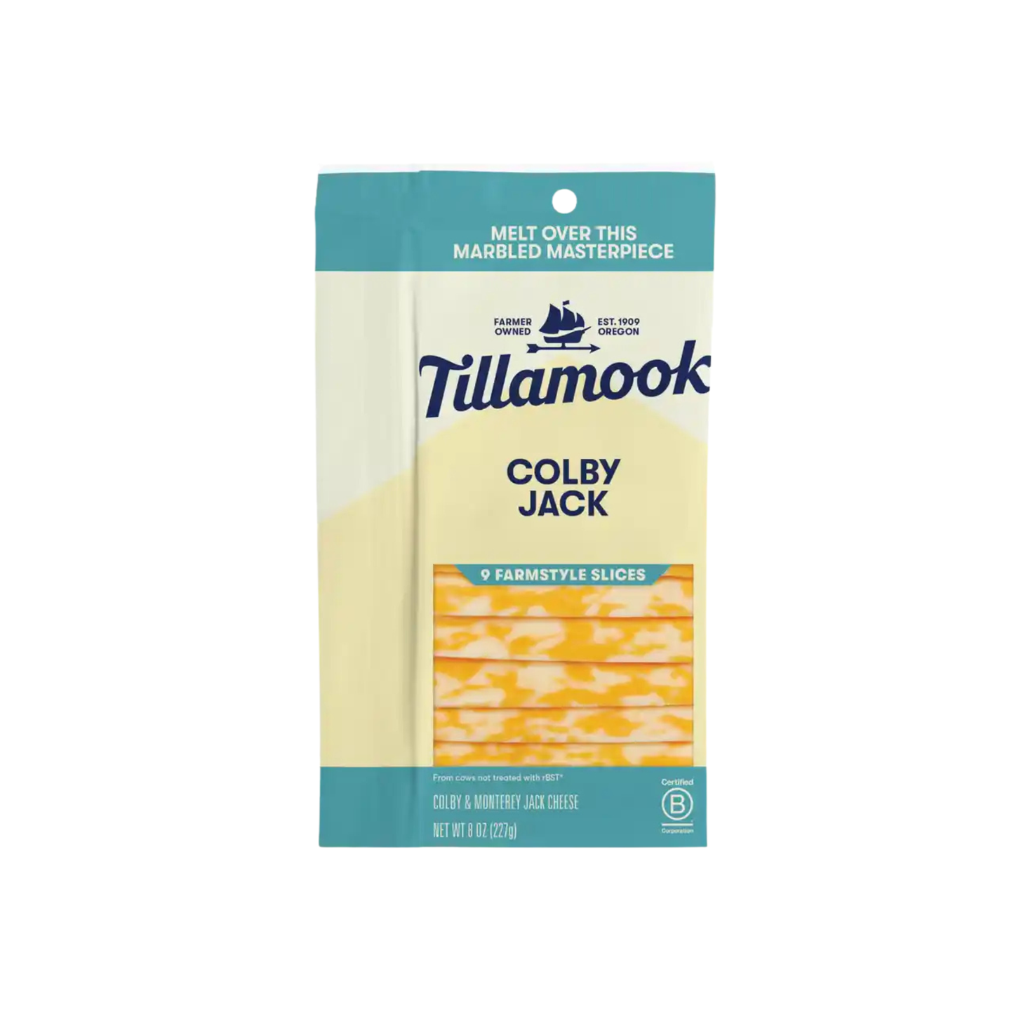 Colby Jack Slices 8 oz – Tillamook