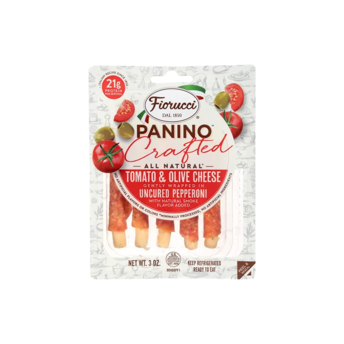 Pepperoni Tomato Olive Panino 3 oz – Fiorucci