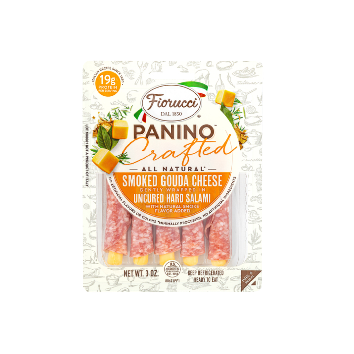 Hard Salami & Smoked Gouda Panino 3 oz – Fiorucci