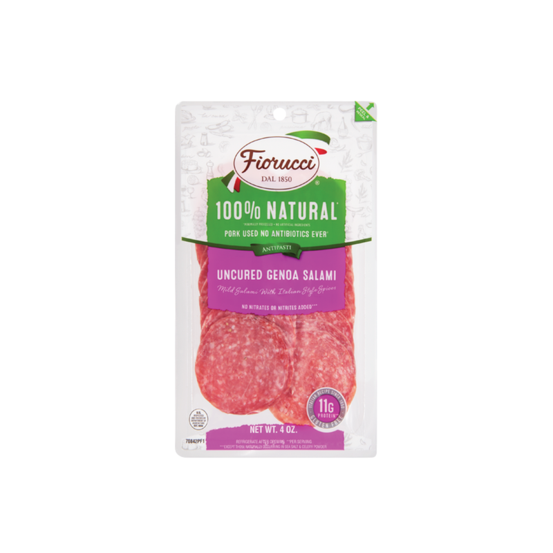 All Natural Genoa Salami Resealable 4 oz – Fiorucci