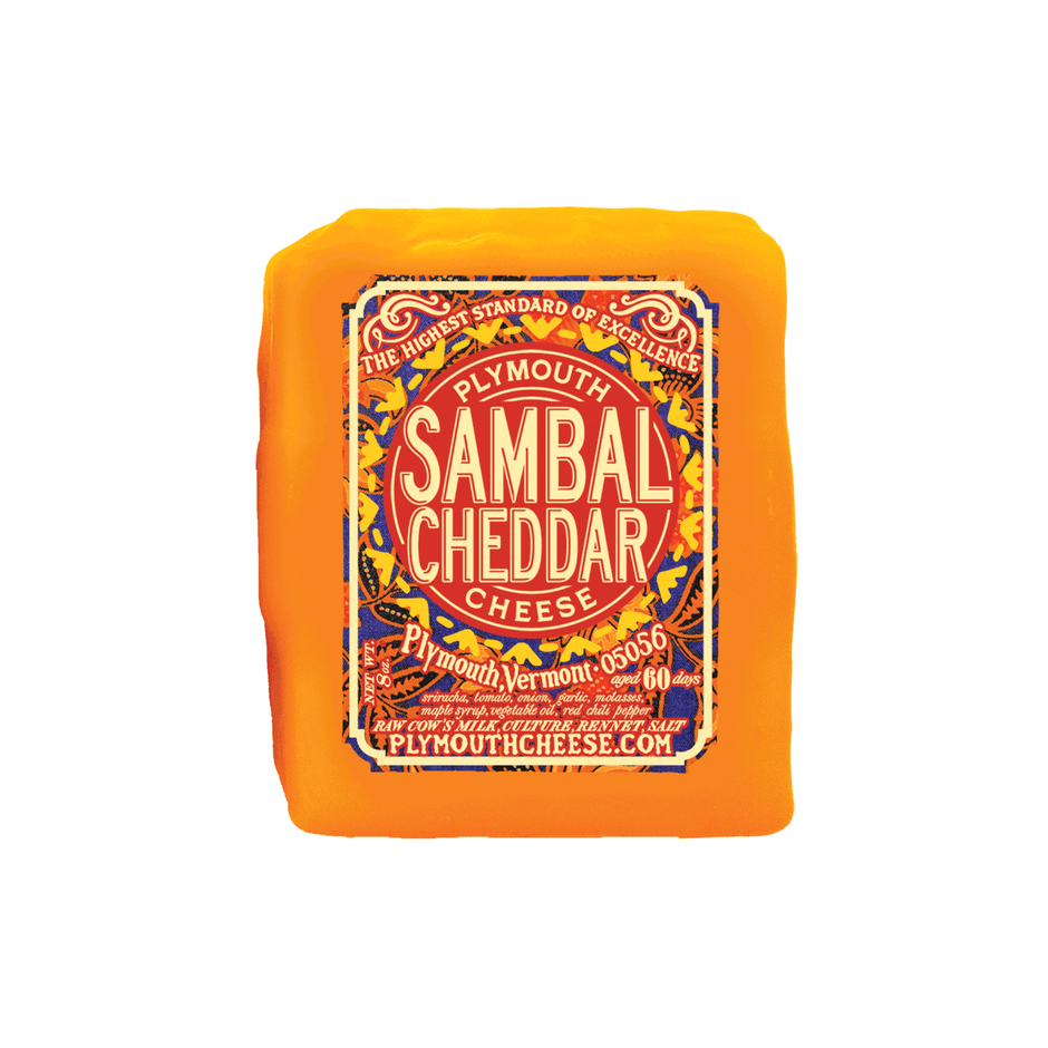 Sambal Cheddar 8 oz – Plymouth Cheese