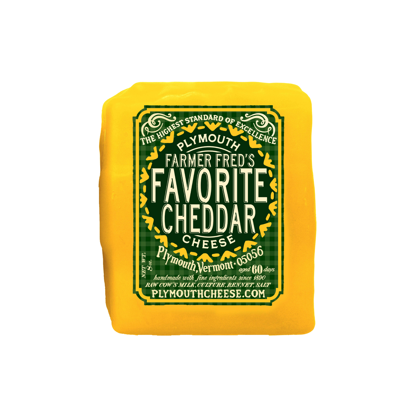 Farmer Fred's Favorite Cheddar 8 oz – Plymouth Cheese