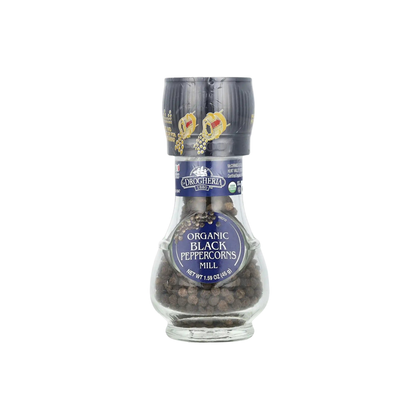 Certified Organic Black Peppercorns w/ Grinder 1.59oz - Drogheria