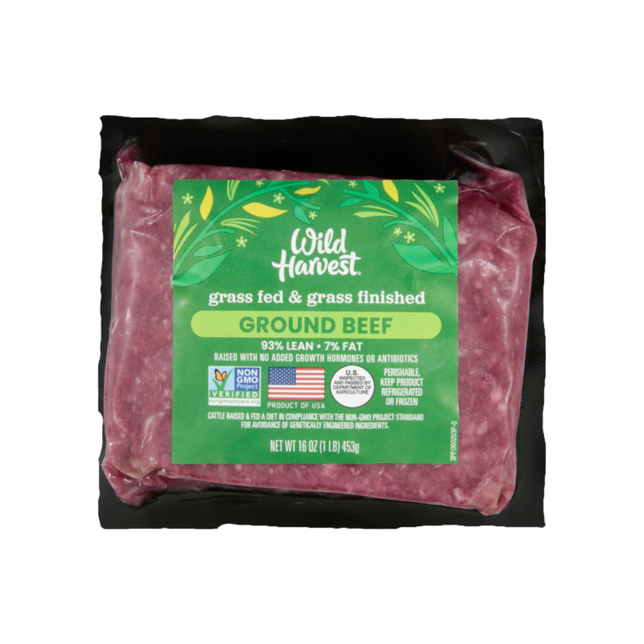 Grass Fed 93-7 Ground Beef 1lb - Wild Harvest