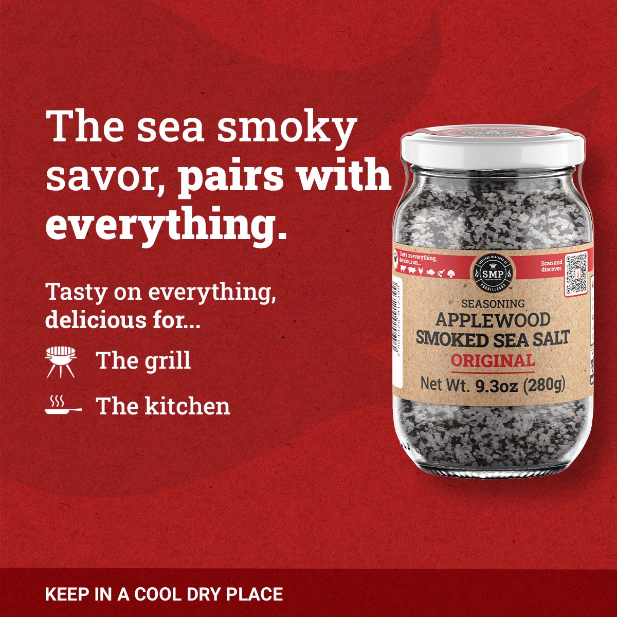 Applewood Smoked Sea Salt Jar 9.3 oz – SMP