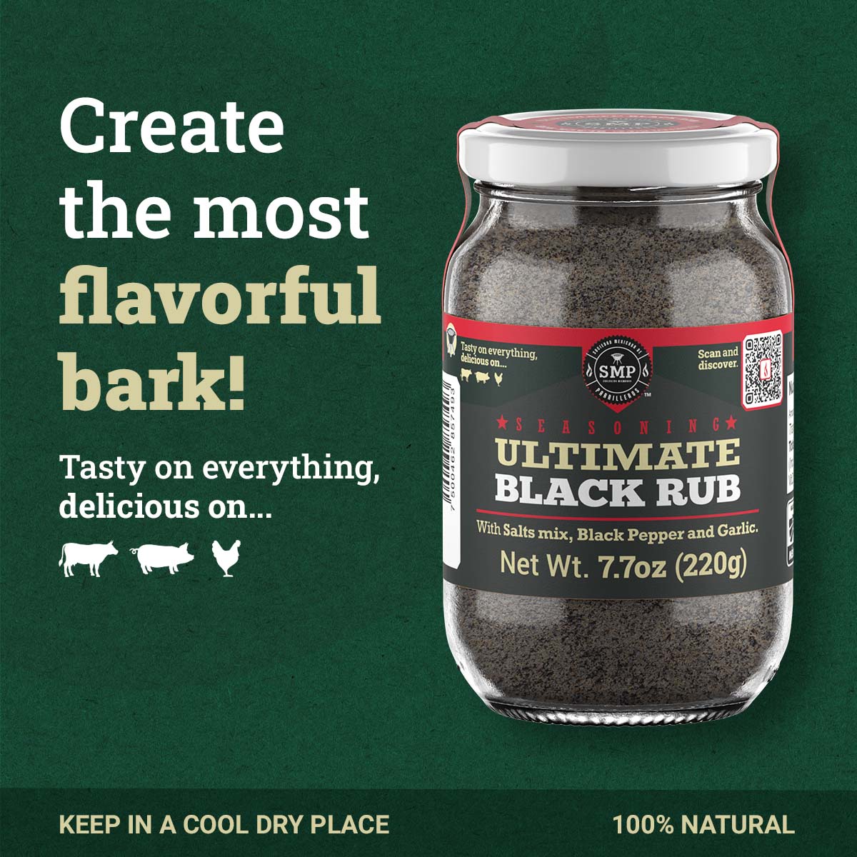 Ultimate Black Rub 7.7 oz – SMP