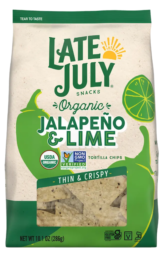 Late July Restaurant Style Tortilla Chips Organic Jalapeño Lime | Late July | Grill House