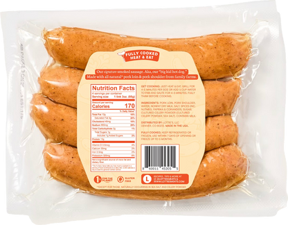 The Lottie Fully Cooked Pork Sausage 12 oz – Lotties Meats