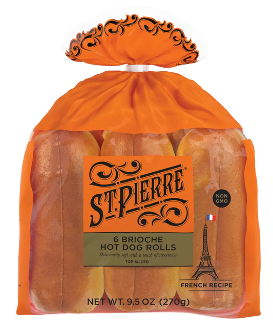 Brioche Hot Dog Rolls – St Pierre 9.5 oz