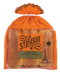Brioche Hot Dog Rolls 9.5 oz – St Pierre