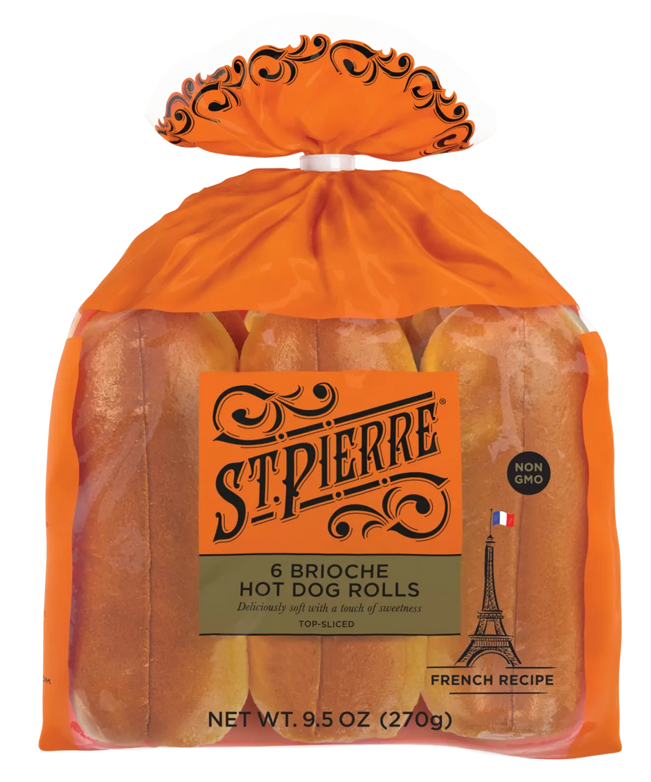 Brioche Hot Dog Rolls 9.5 oz – St Pierre