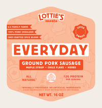 Everyday Breakfast Sausage Ground Pork Blends 16 oz – Lotties Meats