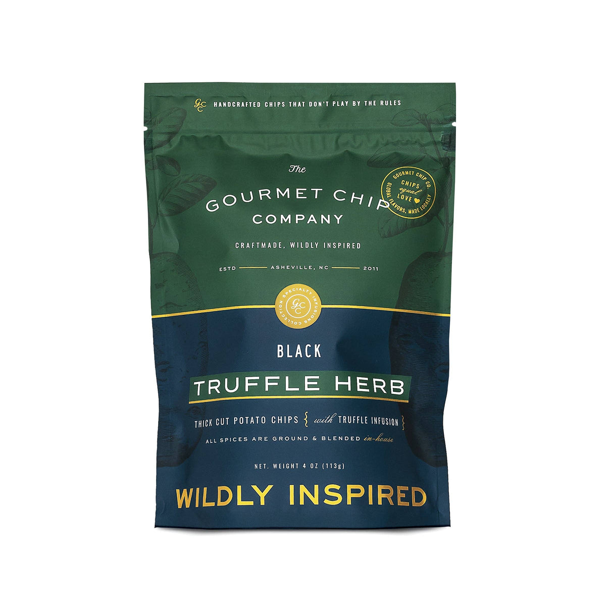 Black Truffle Herb Thick Cut Potato Chips 4 oz - Gourmet Chip Company