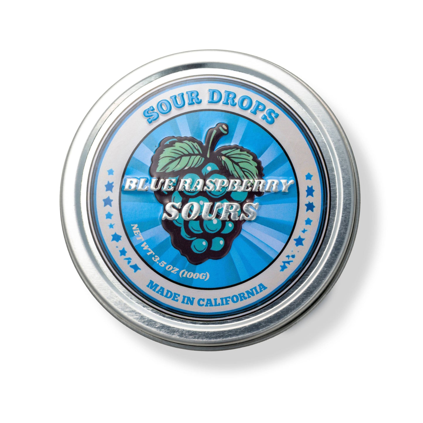 Blue Raspberry Sours: Dye-Free Candy Tins 3.5oz
