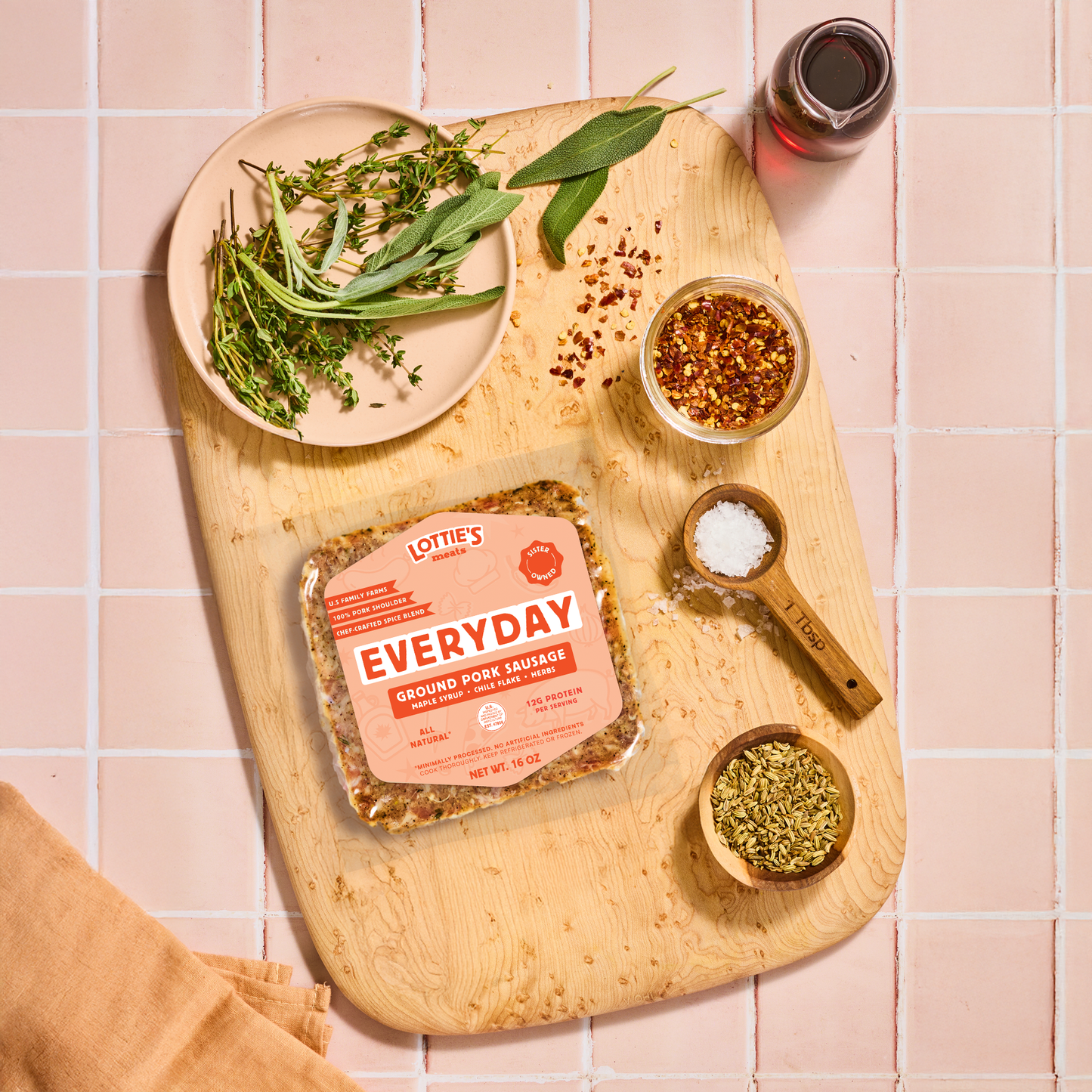 Everyday Breakfast Sausage Ground Pork Blends 16 oz – Lotties Meats