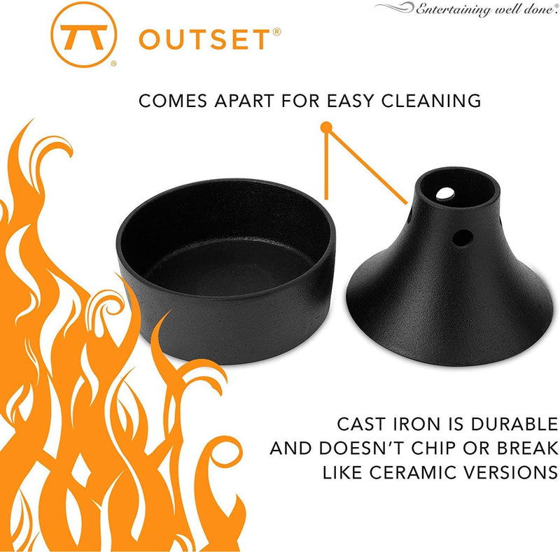 Cast Iron Beer Can Chicken Holder and Flavor Infuser - Outset