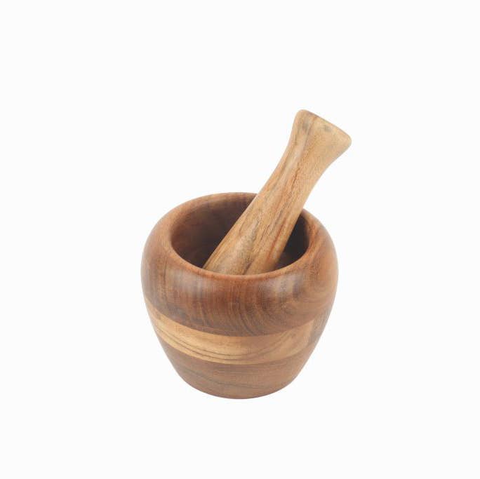 Wood Mortar & Pestal - India Handicrafts