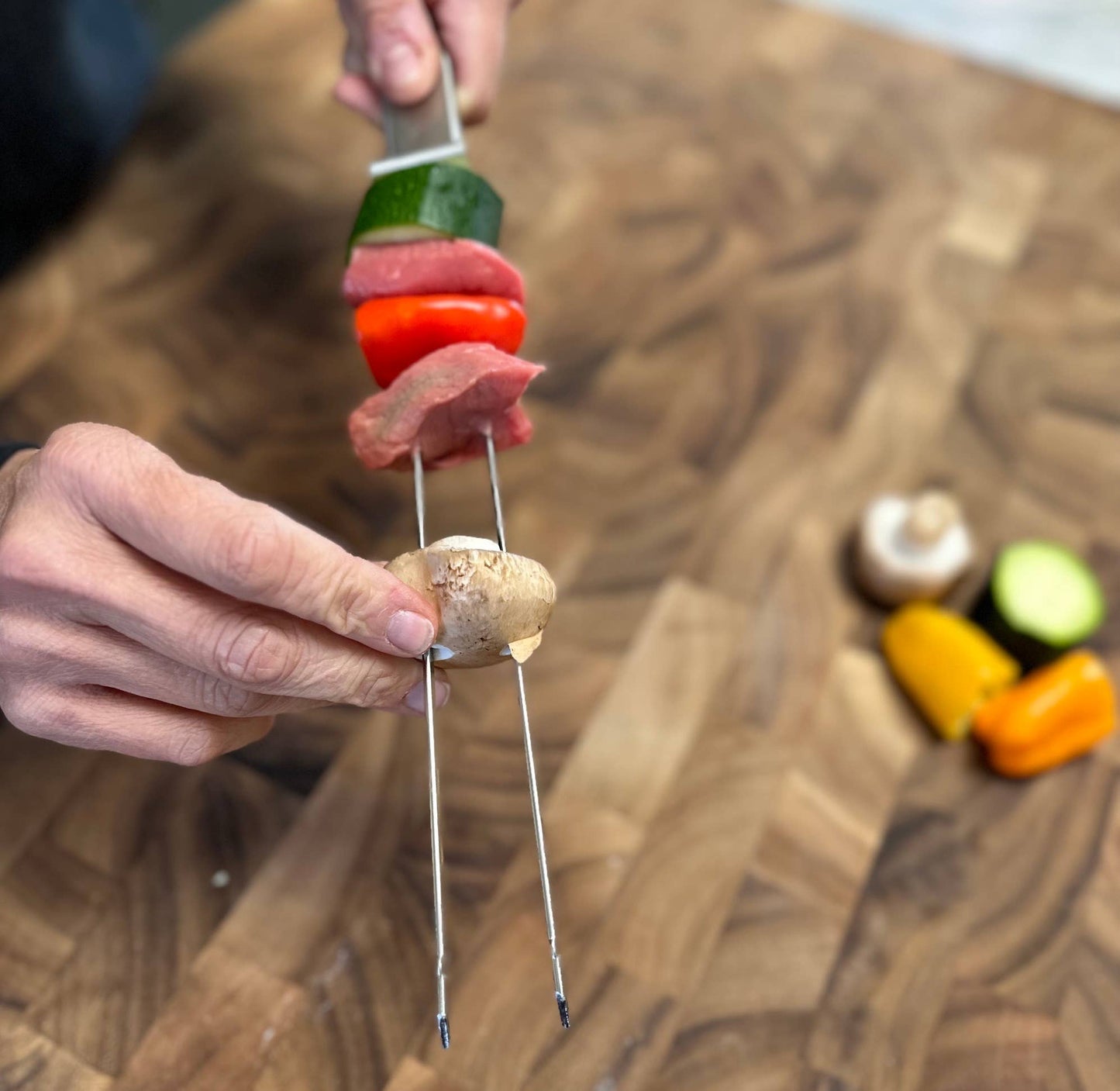 Stainless Steel BBQ Slider Skewers Set of 4 of 13" each - Outset