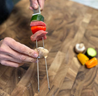 Stainless Steel BBQ Slider Skewers Set of 4 of 13