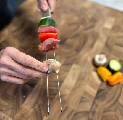 Stainless Steel BBQ Slider Skewers Set of 4 of 13" each - Outset
