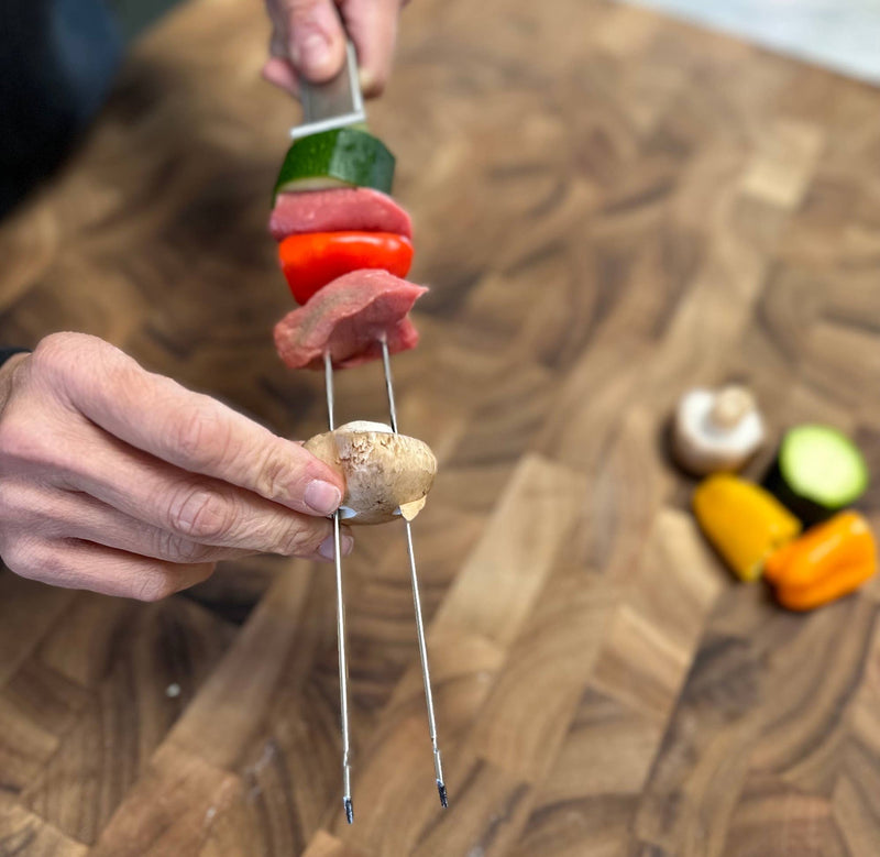 Stainless Steel BBQ Slider Skewers Set of 4 of 13" each - Outset