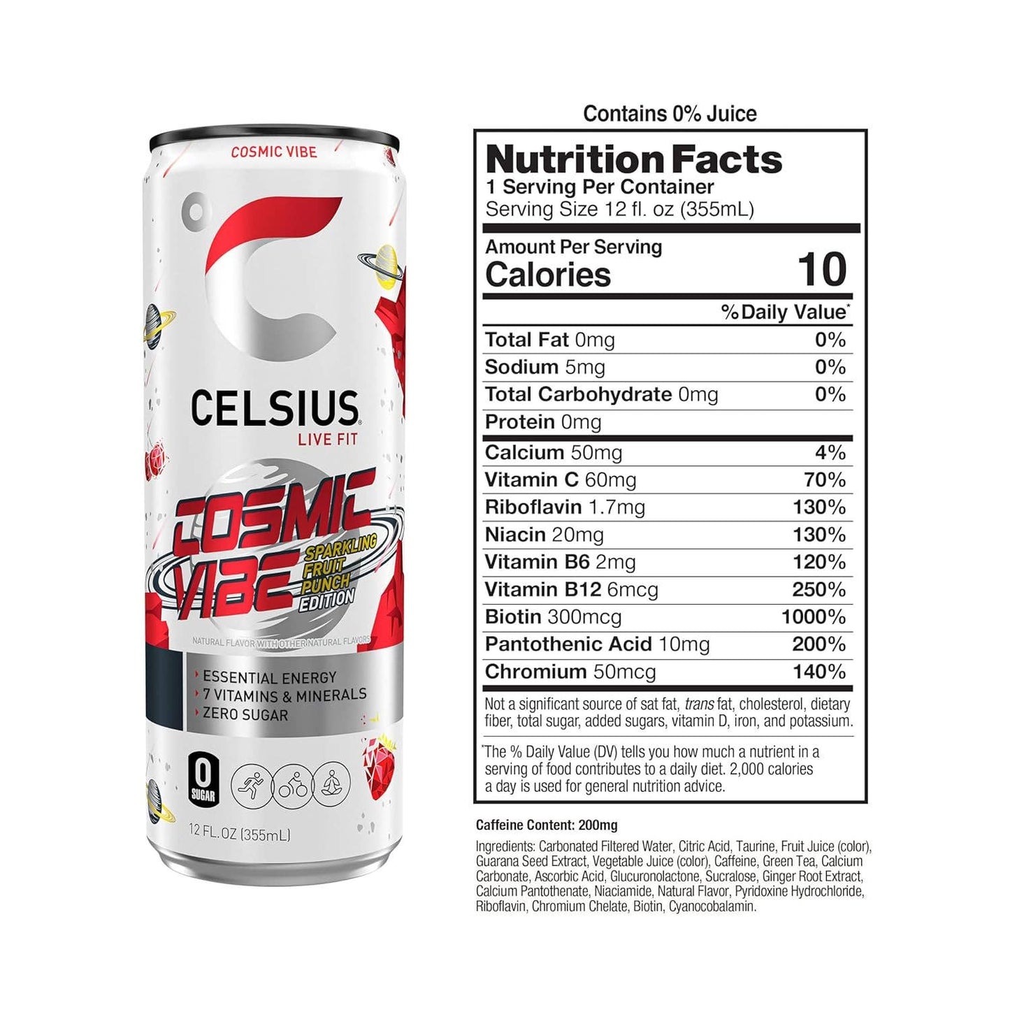 Peach Vibes Sparkling Fitness Drink 12 oz – Celsius