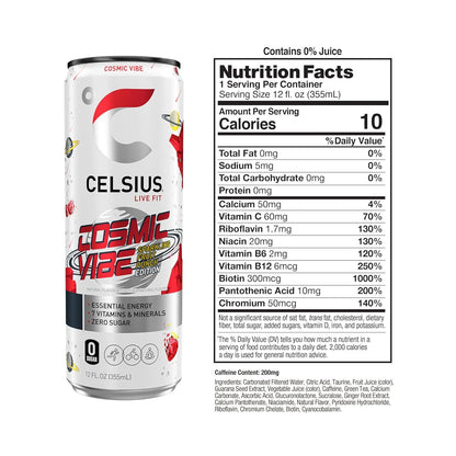 Peach Vibes Sparkling Fitness Drink 12 oz – Celsius