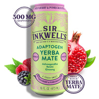 Adaptogen Infused Wild Berry & Pomegranate Yerba Mate 16 oz – Sir Inkwell Health Curiosities