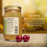 Brown Butter Ghee Organic & Grass-Fed 16oz - Spring Sunrise Natural Foods
