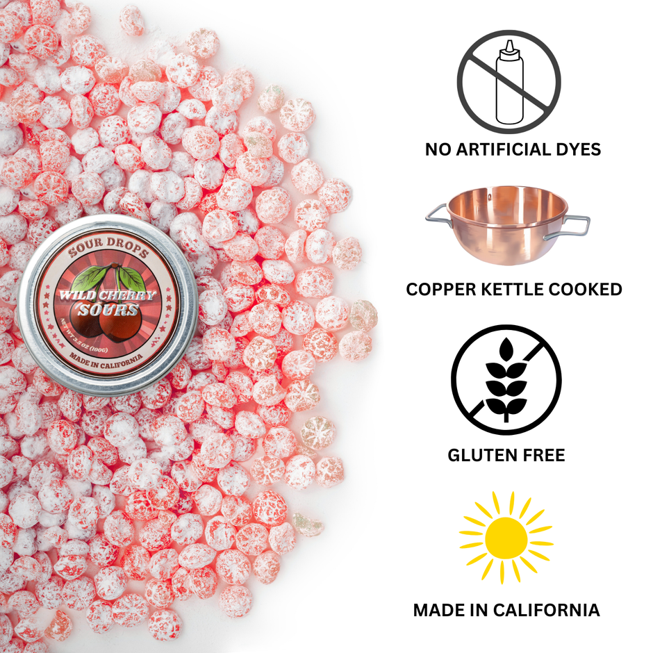 Wild Cherry Sours: Dye-Free Candy Tins 3.5oz