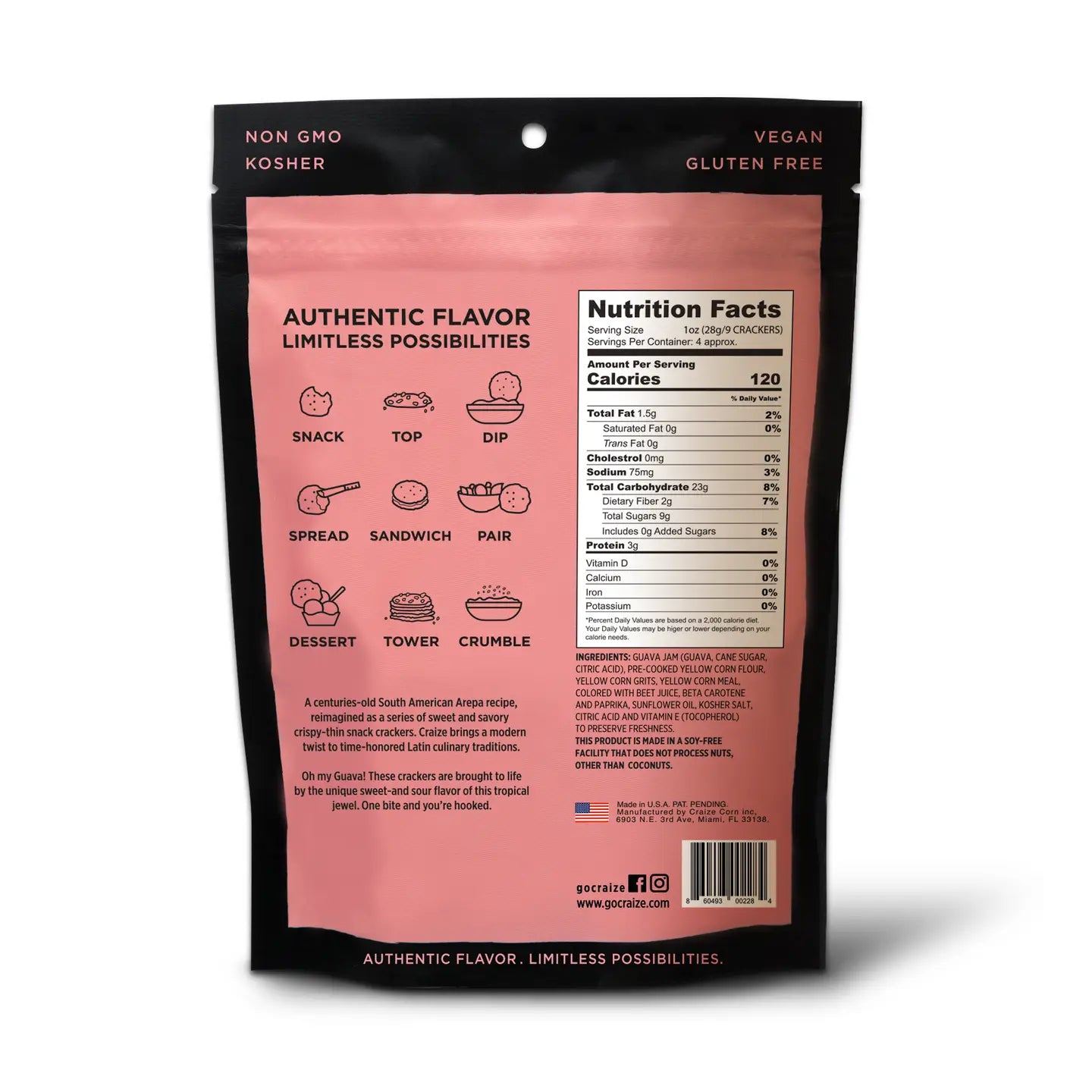 Toasted Snack Crackers Guava 4oz - Craize
